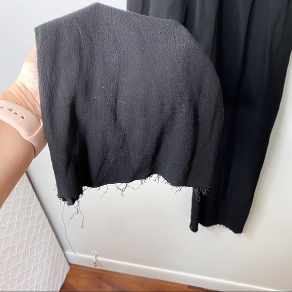 T by Alexander Wang Viscose Crepe Cropped Jumpsuit Romper Black Size XS - Picture 12 of 13